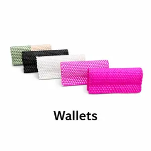 Handcrafted Plastic Wallet Made in Mexico Eco Friendly Handwoven Recycled Material with Magnetic Buckle Closure 7.5 x 3.5 Inches