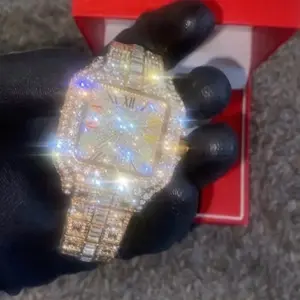 New Iced Out Rainbow Numeral Dial Watch
