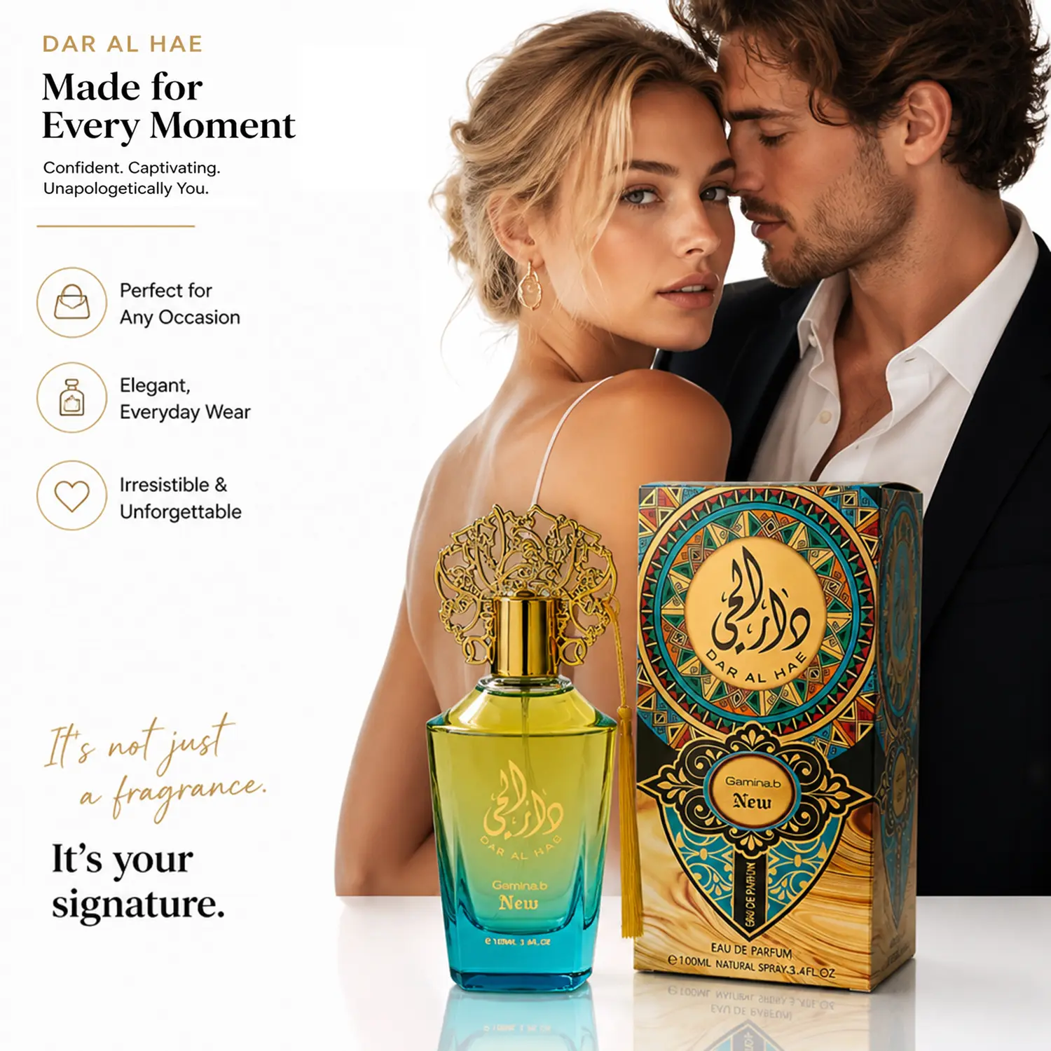Women's Pheromone EDP Fragrance - 3.4oz/100ml Liquid, Captivating Oriental Fruit Floral Scent, Long-Lasting, Personal Care for Women, Ideal for Date Nights, Signature Scent, Fruity Floral Fragrances, Turns Heads, Long-Lasting Exotic Oriental Scent