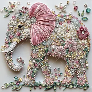 Adult 5D DIY Diamond Painting Kit, Elephant Series, Diamond Pattern Design, Colorful Patterns, 30x30 Cm, Frameless, Wall Art for Living Room, Bedroom, Office, Handicraft