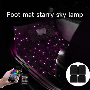 Car Waterproof Star Light Floor Mats Interior Ambient Lighting,with APP & Remote Control ,Car Mats Floor Carpet Starlights LED Light ,For Car Effect for Romantic Starlight Atmosphere Universal Fit