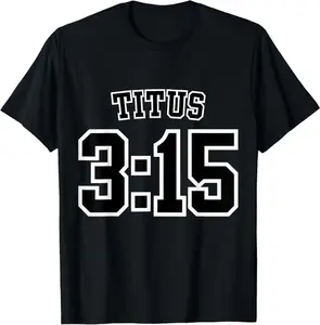 Titus 3:15 Sports Jersey Christian Scripture Design T-Shirt
