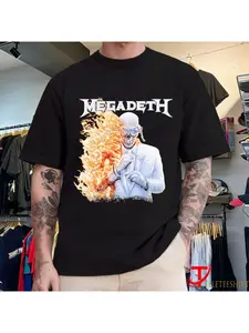 Megadeth New Album Tour 2026 Graphic Unisex Shirt Summer O-neck Round Neck Men's Y2k Hip Hop Streetwear Style Short Sleeve Tshirt Fan Gift