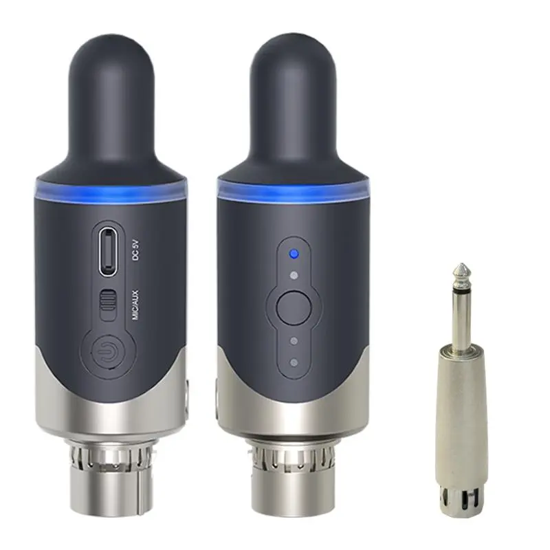 Uhf Wireless XLR Mic Transmitter Receiver Adapter, 4 Channel System for Dynamic Mics, Pa Systems, Audio Mixers, Dslr Cameras (sw-007)