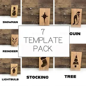 Christmas Lantern 7 Pack Acrylic Templates for Routers