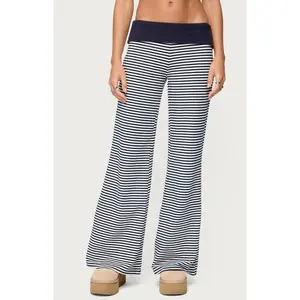 Edikted Women's Meggy Striped Fold Over Pants