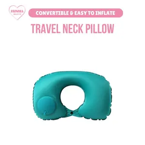 Softi Best Rated Travel Neck Pillow - Inflatable & Comfiest for Long Airplane Flights