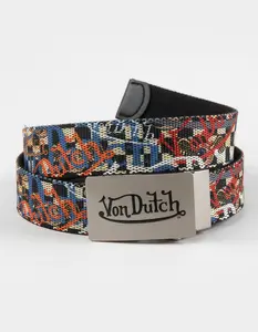 VON DUTCH Mens Graffiti Web Belt VON DUTCH Mens Graffiti Web Belt