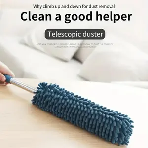 Net30 Extendable Microfiber Dust Wand Telescopic Chenille Duster for Ceiling Fans Shelves Blinds and Corners Eco-Friendly Washable and Reusable