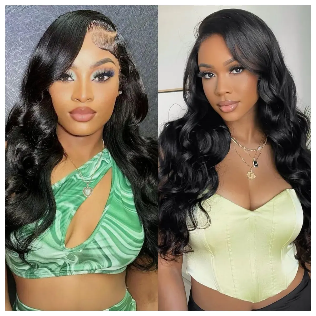 【Live Combo】2 Wigs | 13x4 Lace Front Wigs Human Hair Transparent Lace Frontal Human Hair Wigs 180% Density for Woman