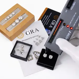 VVS REAL Certified Moissanite Earrings 925 Sterling *PASSES DIAMOND TESTER* Gold Plated