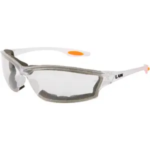 MCR Safety Law LW3 Safety Glasses Foam-Lined with Clear Anti-Fog Lenses