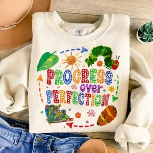Progress Over Perfection Teacher Shirt , Gift For Teacher, Back To School, Funny Teacher Gifts, Teacher Appreciation, Kindergarten
