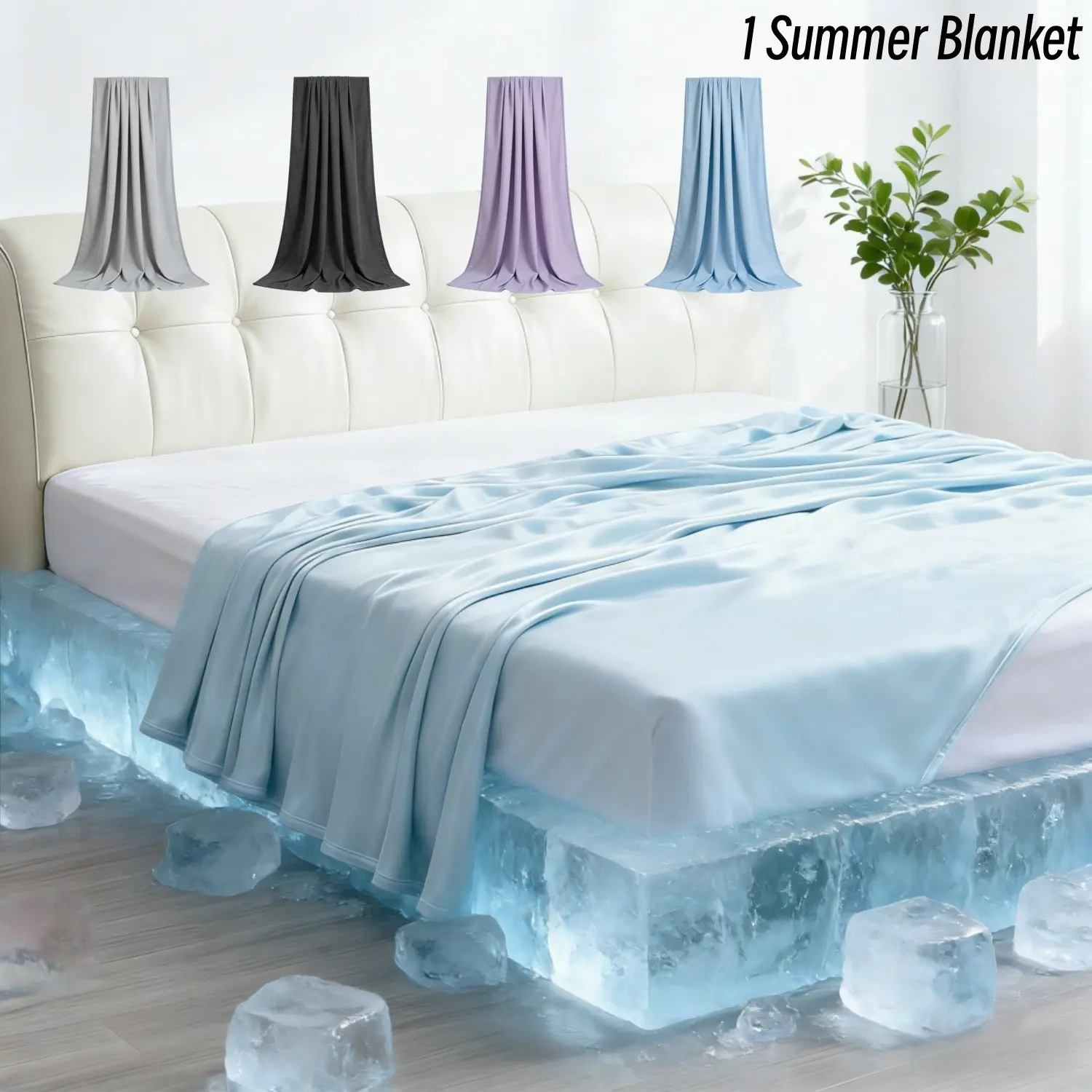 Single Layer Cool Feeling Blanket, Large Size for Summer, Sofa and Bed, Modern Simple Design, Perfect Gift, Breathable Cooling Blanket, Breathable Lightweight Blanket, Summer Cooling Blankets