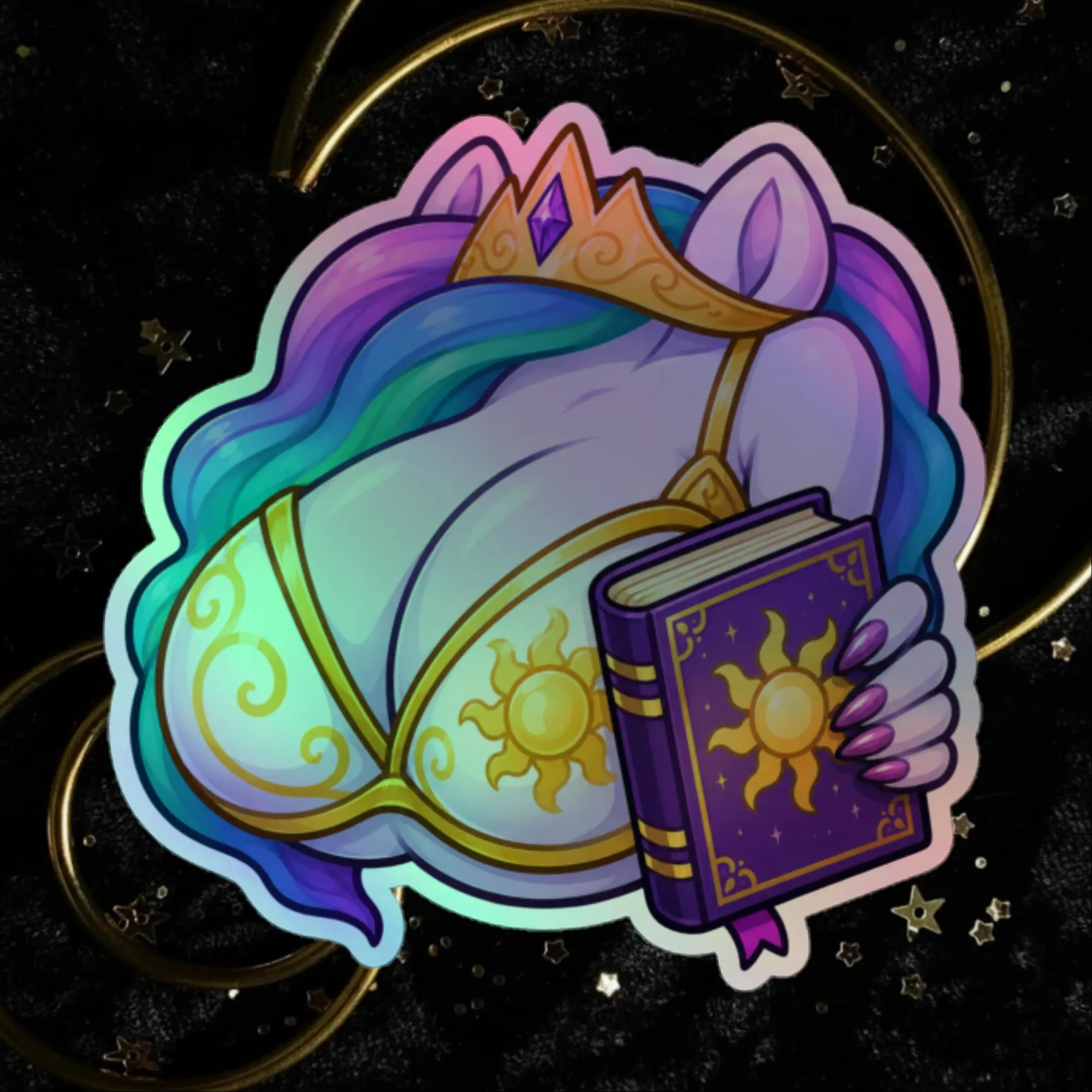 Princess Celestia Boobs Holographic stickers