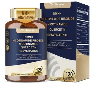 NMNH 500mg (Dihydronicotinamide Mononucleotide), Premium NMN Alternative Supplement w/Niacinamide (Vitamin B3), Quercetin, Trans-Resveratrol, for NAD+, Skin Cell, Anti-Aging & Energy, 120 Ct