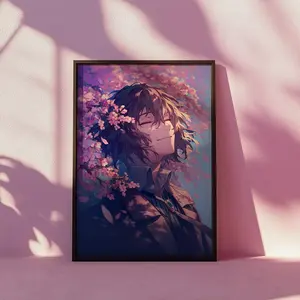 Osamu Dazai Art Print Bungo Stray Dogs Poster Kawaii Wall Decor Retro Anime Gift Japanese Manga Art Aesthetic Room Decor
