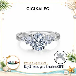 CICIKALEO 1.5CT Oval Cut Moissanite Hidden Halo Ring for Women D VVS1 18K Gold Plated Lab-Created Hypoallergenic Engagement Wedding Anniversary Gift Fine Formerly CICI GEMS #Summervibes