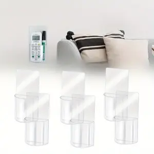 6 Pcs Wall Remote Control Holders TV Controller Holder Self Adhesive Marker Holder, Wall Pen Holder Storage Organizer for Home Office School