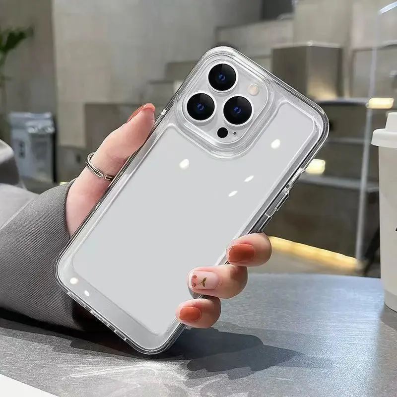 Anti-vibration protection transparent protective case, suitable for 17Air, 17, 16, 15, 14, 13, 12, 11 Plus, Pro, Max and other models.