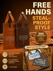 Western Cowgirl Boot Wallet - Anti-Theft Boot Strap Card Holder, Music Festival Gift Set, Campus Cowgirl Back-to-School Outfit Accessory