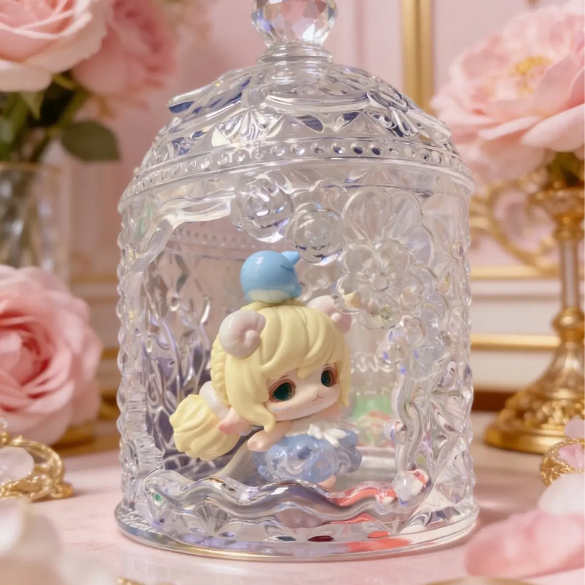 Wanunbox MIMIA Crystal Palace Series Unboxing Toy, PVC/ABS Material, 1-3cm Error Tolerance, Secret Edition, Ages 15+, Ideal for Unboxing Video Content, No