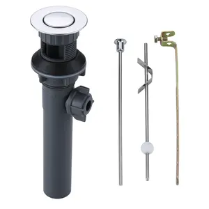 WOWOW Pop Up Drain Assembly with Lift Rod and Overflow Drain Stopper Assembly for Bathroom Faucet,Chrome sink drains sink drain