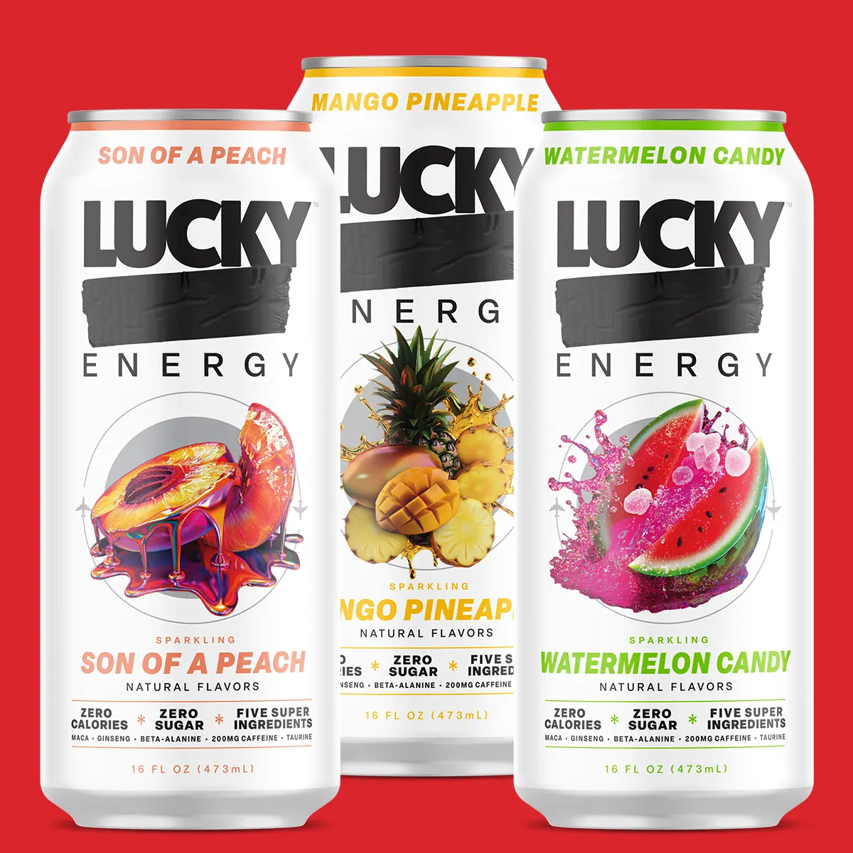 Lucky Energy Summer Bundle – Watermelon Candy, Son of a Peach & Mango Pineapple