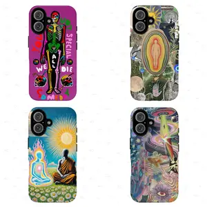 Maximalist Visionary Art Case | Aesthetic Spiritual Aura & Universe Collage | Dark Surrealism Consciousness Cover | for iPhone 17/16/15/14/13/12/11ProMax Plus for Samsung phones, suitable for both men and women, Perfect Gift for Women Men.A gift