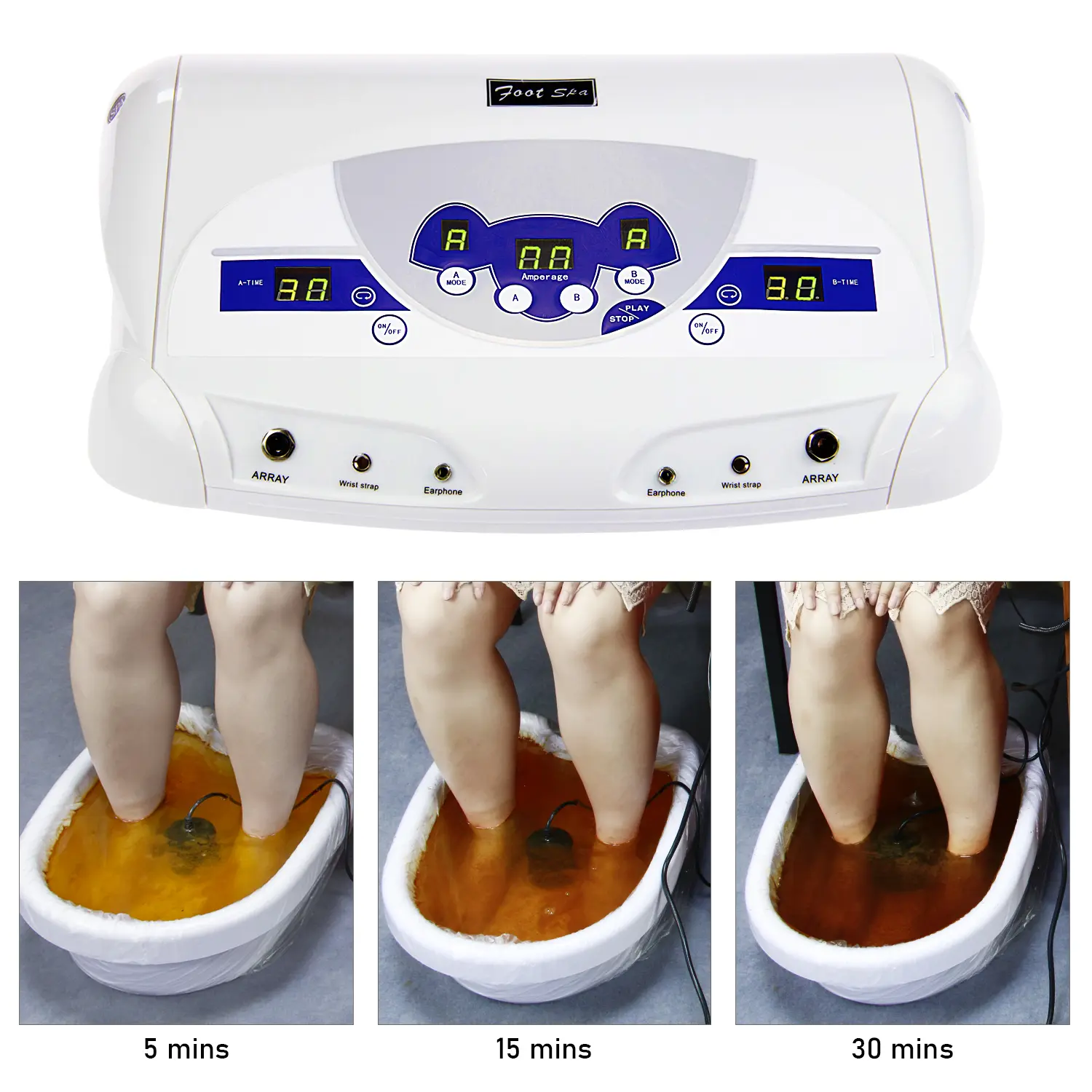 Dual Detox System Portable Ionic Foot Bath Detox Machine for 2 People Detoxing at Home Not Include Basin Tub wellness gifts