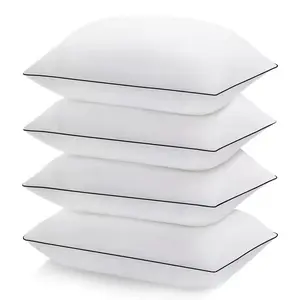 Queen Size Bed Pillows Set of 2/4, Cooling Down Alternative Pillows, Hotel Quality Soft Support for Back Side Stomach Sleepers, 20x30 Inch