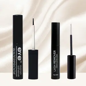 Eyelash glue and remover for strong, quick-drying, long-lasting adhesion. Precision brush design for non-irritating, non-fading applications. Suitable for single-row, cross-over, and lip eyelash extensions. Easy for beginners to use. Makeup