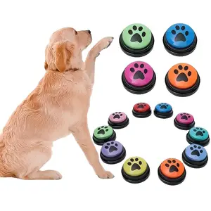 Pet supplies  5/8/10pcs Dog Training Button Recordable Pet Communication Dog Toys Dog Talking Button Cute Claw Print Pattern Dog Additions Without Battery
