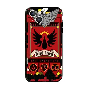 Blood Angles Grimdark Sci-Fi Phone Case – Gothic Skull Armor Design, Warhammer-Inspired Protective Cover for Gamers & Collectors
