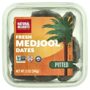 Natural Delights Fresh Medjool Dates, Pitted , 12 oz (340 g)