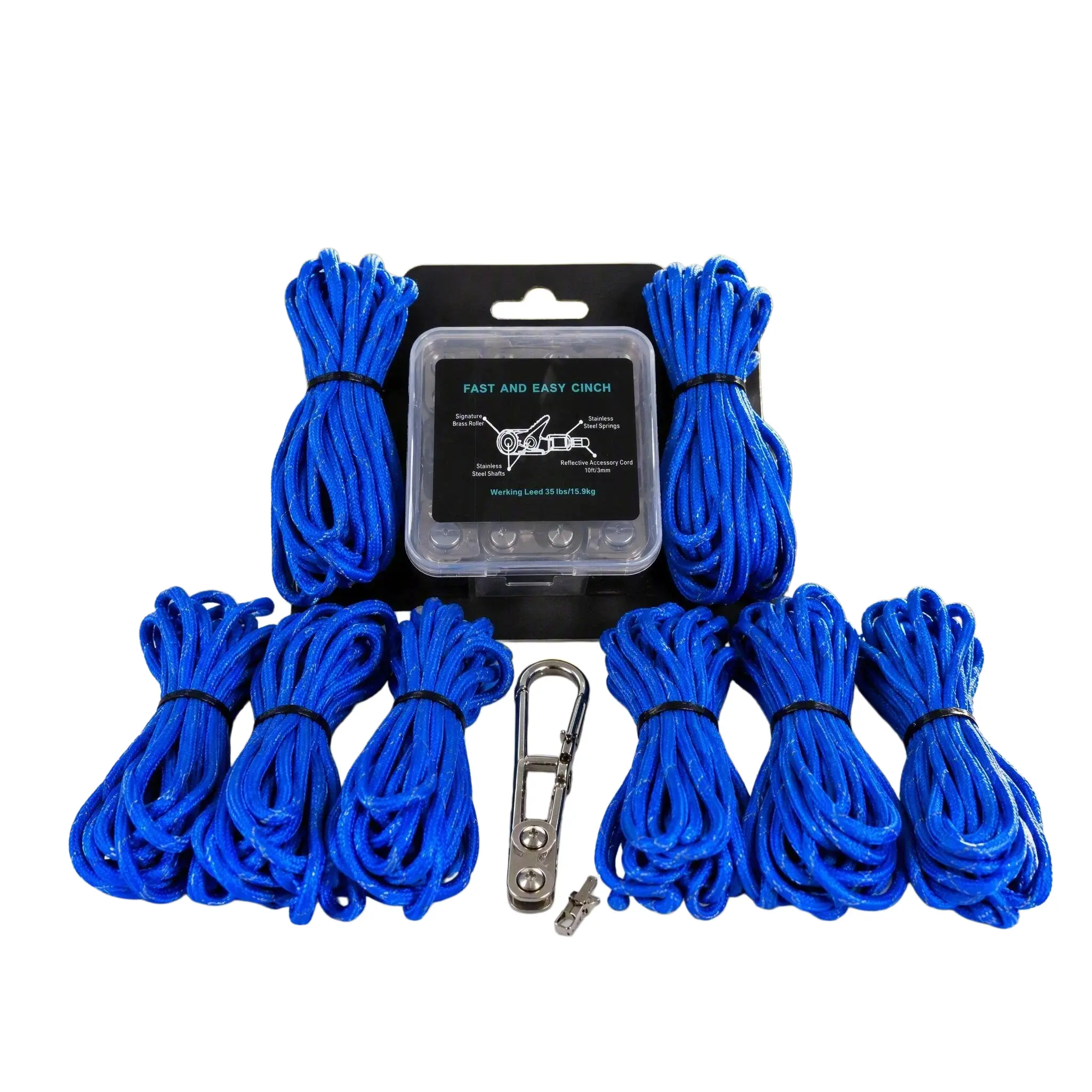 6-Pieces Ready Retractable Buckle Adjustable Hanging Ropes - 2026 Compact Rope Roller with Accessory Cord, Easy Secure Tie Down for Outdoor Camping, Truck Car Essentials, Truck Stuff Gadgets