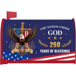 Magnetic 250th Anniversary Mailbox Covers, Large Standard Size 21" X 25.5", Patriotic America 1776-2026 Decor for Outside Garden Yard