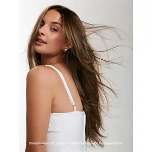 Luxy Hair 16" Classic Clip-In Hair Extensions – Dimensional Rooted Sunkissed Brown | 160g Remy Human Hair