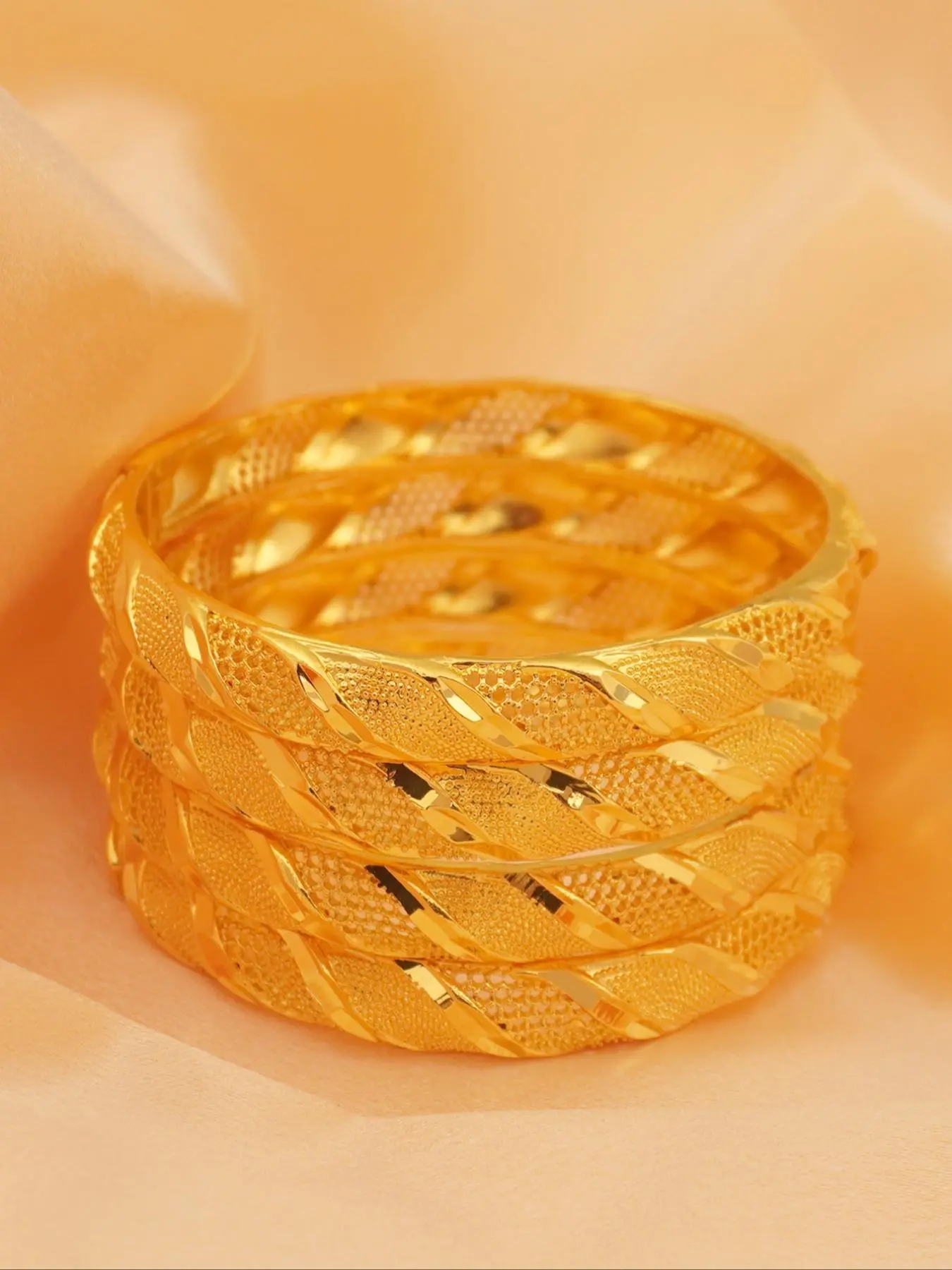 Hollow Out Design Bangle, Fashionable Bangle for Women & Girls, Trendy All-match & Exquisite Jewelry for Birthday Gift, Stackable Bracelet, Stack Bangles