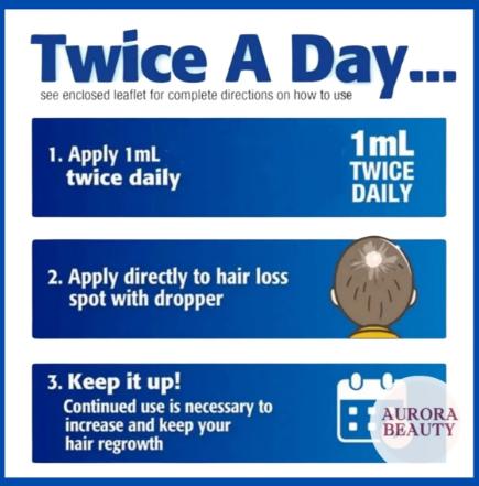 3pcs Kirkland Signature 5% Minoxidil Extra Strength Hair Regrowth Treatment - Men's USP Topical Liquid with Dropper, PeppermintCastor Rosemary Biotin Haircare Formula