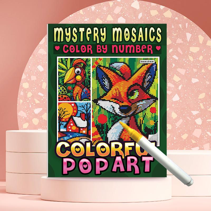 Mystical Mosaic Coloring Book for Adults, Digital Color by Number Art Therapy, Relaxing Adult Activity Book, Unique Gift Idea