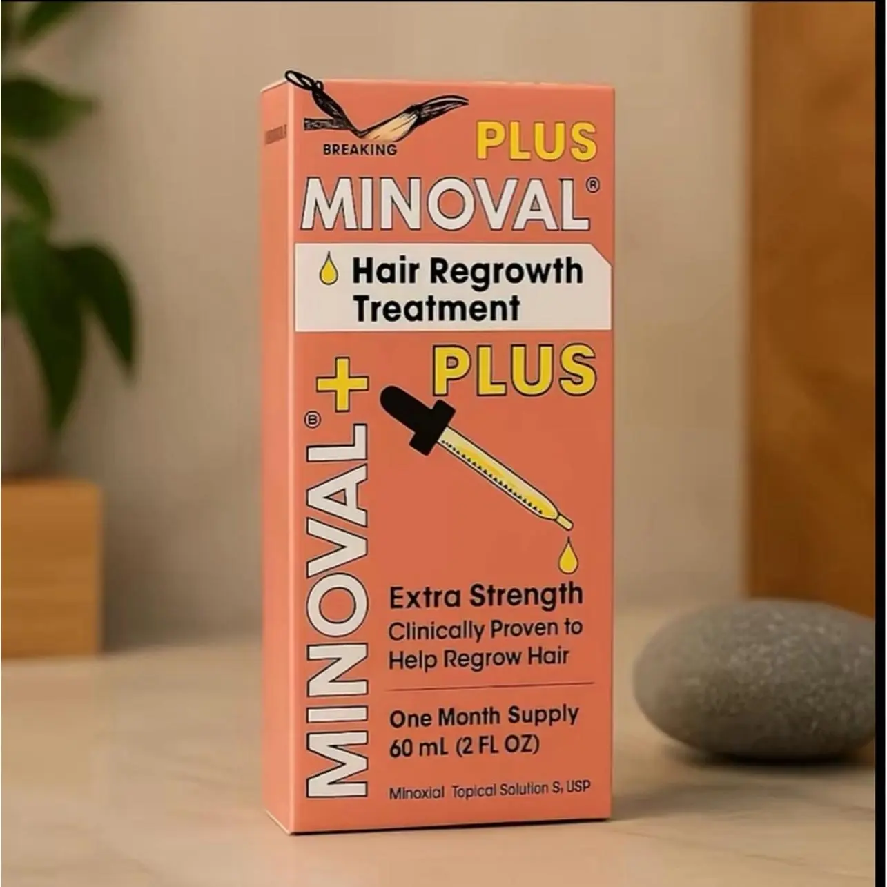 Minoval Plus Hair Regrowth Treatment Extra Strength Clinically Proven 60mL Topical Solution for Hair Growth