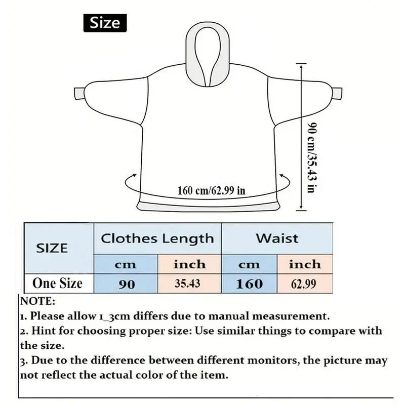 Oversized blanket hoodie, soft and wearable giant sports shirt with sleeve pockets, casual neutral winter clothing, Halloween, women's clothing Oversized blanket hoodie, soft and wearable giant sports shirt with sleeve pockets, casual neutral winter clothing, Halloween, women's clothing