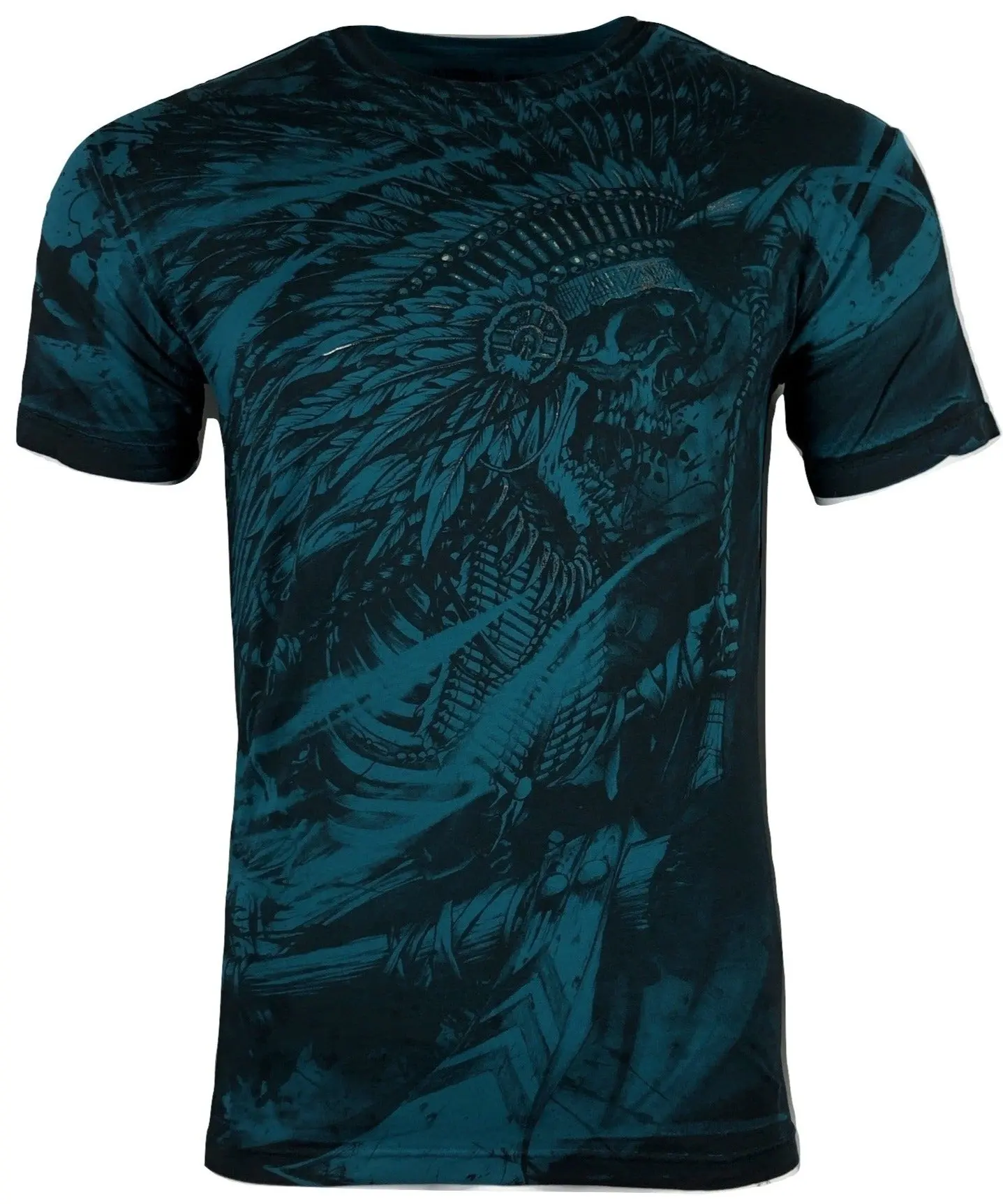 XTREME COUTURE by AFFLICTION Men's T-Shirt AXE SLINGER Biker MMA Crewneck Cotton