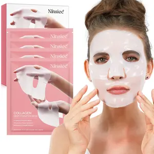 Collagen Face Masks (4-Pack), Face Mask Set, 4 Masks (34g each), Bio-Collagen Deep-Penetrating Face Masks, Skincare Essentials, Daily Facial Care, Dual-Collagen Strengthening & Repair, Enhanced Firmness & Bounce++