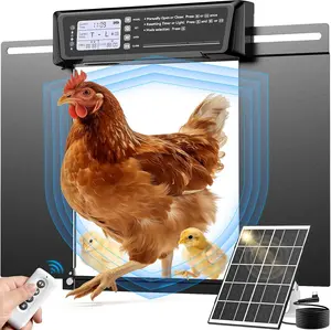 Automatic Chicken Coop Door Solar Powered – Predator-Proof Smart Chicken Door with Timer & Light Sensor | Anti-Pinch Safety, Remote Control & Manual Mode for Chickens, Ducks & Poultry | Safe Anti-Pinch Design , Ducks & Poultry setting enclosure