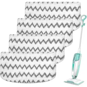 Heavy-Duty steam Mop Replacement Pads for Shark Steam Mops S1000/S1000A/S1000C/S1000WM/S3101/S3250 Series and S1001C-Reusable Microfiber Steamer Scrub Mop Pads Washable for All Hard Floors,4pcs