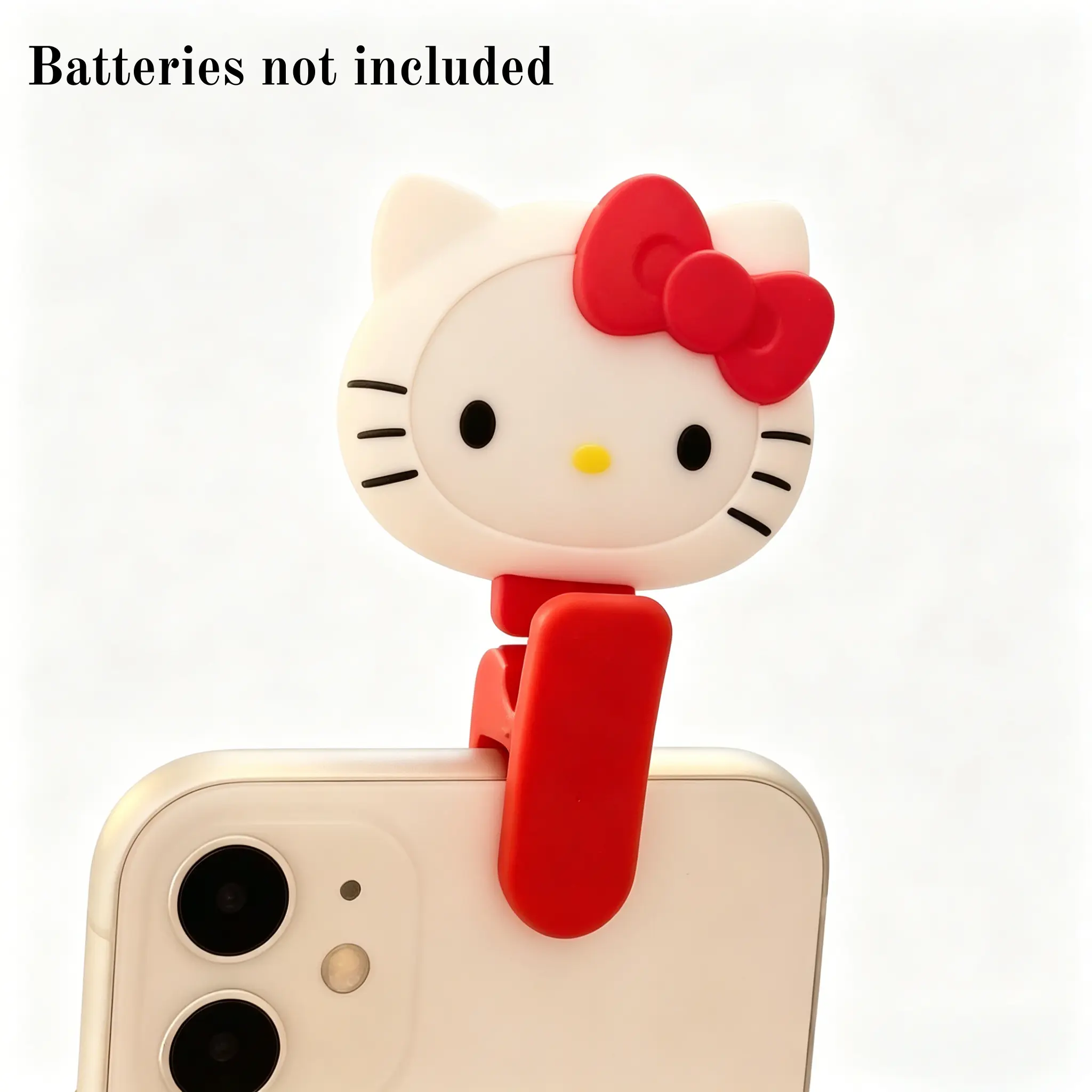 Must‑Have Aesthetic Hello Kitty Clip‑On Phone Ring Light Sanrio Portable Fill Light for Content Creation & Daily Selfies