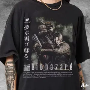 [Sale Up To 40%] Retro L.Kennedy Resident Evil Horror Gaming T-Shirt
