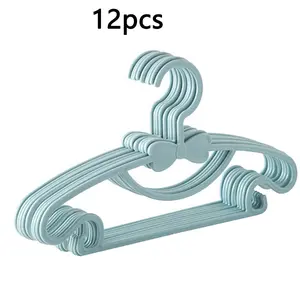 Portable Bow Design Clothes Hangers, Set of 6 or 12, Curved Shape Hanger, Ideal for Small Coats & Garments, Perfect for Clothing Stores Organization